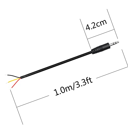 Комплект от 4 штекеров 3,5 мм за свързване към оголенному тел с отворен край, TRS 3 Щифта 1/8 Кабел за подмяна на аудиопроводов 3,5