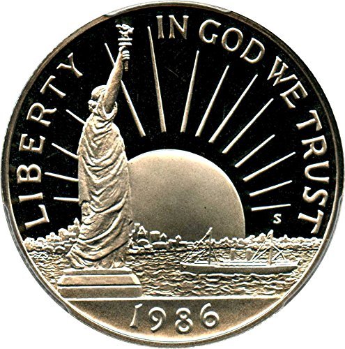 Айде Статуята на Свободата в Полдоллара 1986 г., Монетен двор на САЩ 50C (1/2), Монетен двор на САЩ DCAM