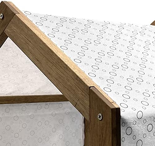 Foldout Геометричен Дървена Къщичка за домашни любимци, Модерно Изображение шестиугольных квадратчета в химическите корици, Преносим конура