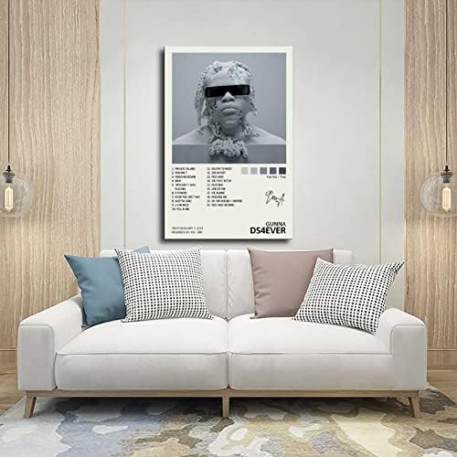 Плакат YEZLH Gunna Ds4ever Корица на Музикален албум с Подпис Limit Плакат Платно Плакат Стенен Арт Декор Печат на Картини за Украса