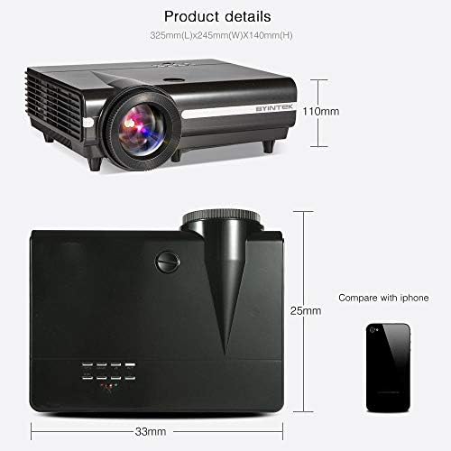 Проектор GEQWE LCD Smart Projector 1280x800 P С поддръжка на Full HD контраст 5000:1 Проектор за домашно кино, видео проектор за домашно кино