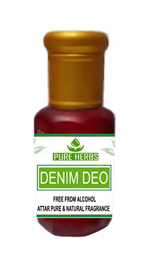 Дезодорант Pure Herbs DENIM DEO ATTAR Без съдържание на Алкохол За мъже, Подходящ за специални случаи, партита и ежедневна употреба