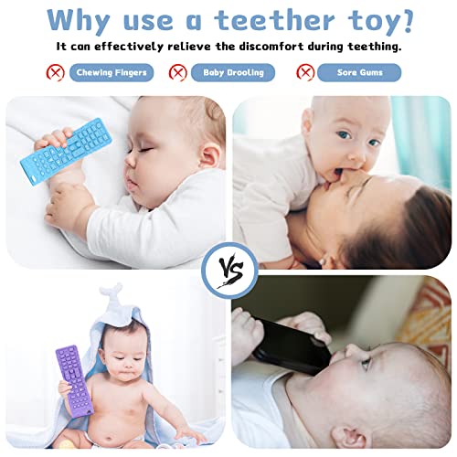 FATEORT, 2 опаковки Силиконови Детски Играчки За никнене на млечни зъби, Играчки за никнене на млечни зъби за деца от 6-12 Месеца, Играчки