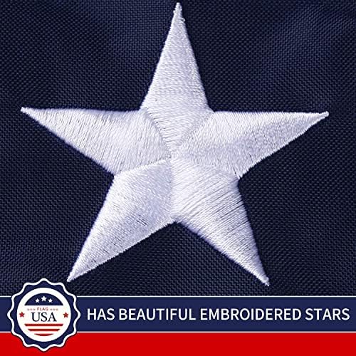 Американски флаг 4x6 Outdoor Произведено в САЩ -Заредете знамена на САЩ, с бродирани звездите, нашитыми ивици, месингови люверсы,