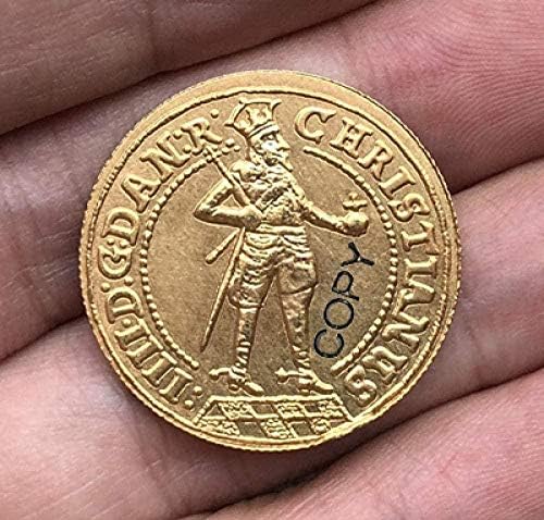 1648 Дания 2 Копирни Монети Dukater 25 5 ММ Копирни Украса за Събиране на Подаръци