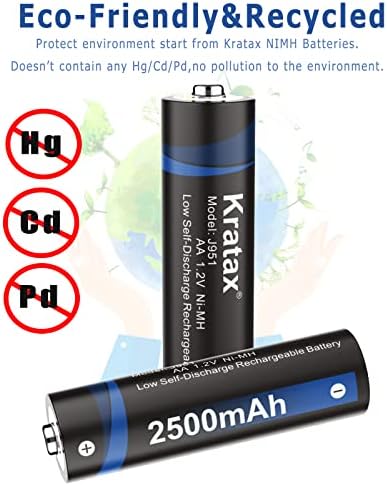 Акумулаторни батерии тип АА,Kratax Высокоемкие nimh акумулаторни батерии тип AA с ниско саморазрядом, Акумулаторна батерия с капацитет 2500