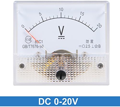 uxcell DC 0-20 В Аналогов Панел Сензор за напрежение, Волтметър 85C1 Грешка 2,5%
