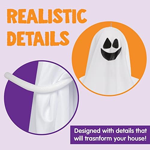 Висящи призраци на Хелоуин (4 опаковки) и два в 35,5 и два в 27,5 за украса на парти в чест на Хелоуин, Скъпа Летяща Призрак за оформяне