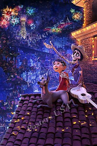 Постери на САЩ Плакат на филма на Disney Pixar Coco с ГЛАНЦ - FIL758 (24 x 36 (61 cm x 91,5 см))