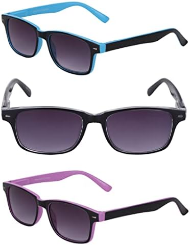 Mass Vision 'The Summerville', 3 Чифта слънчеви очила с дебели лещи за четене за мъже и жени