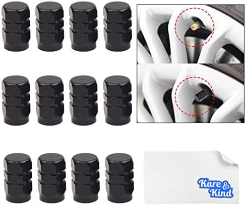 Kare & Kind 12 Опаковки Универсални капачки за вентили състав на автомобилни гуми във формата на шестоъгълник - Защитни Аксесоари