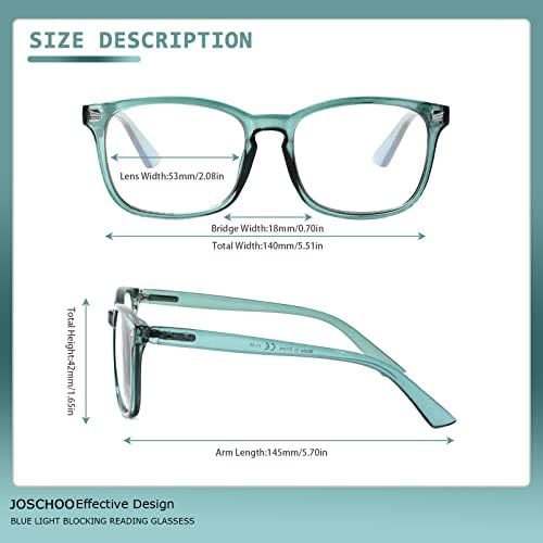 JOSCHOO 2 опаковки прогресивно многофокусных компютърни очила за четене със защита от синя светлина за жени