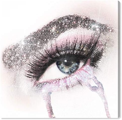 Компания Oliver Gal Artist Co. Модерен и Очарователен Стенни Отпечатъци върху платно Розова спирала за мигли с очите и кристали