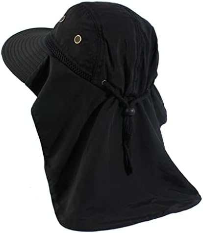 ZLXDP Летните слънчеви шапки UPF50 +, Дамски Мъжки Ежедневни шапка Boonie с лента за врата, Градинска риболовна панама с дълги
