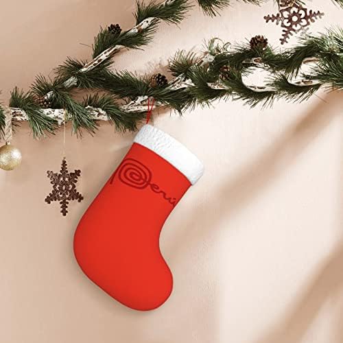Cutedwarf Перу Коледен Отглеждане На Коледни Празнични Украси Камина Окачен На Стелката 18 Инча(А) А) Чорапи