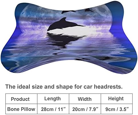 Автомобилната въздушна възглавница за шията Moon Dolphin, 2 броя, Удобна Автоматична Възглавница За главата с останалите, Дишаща