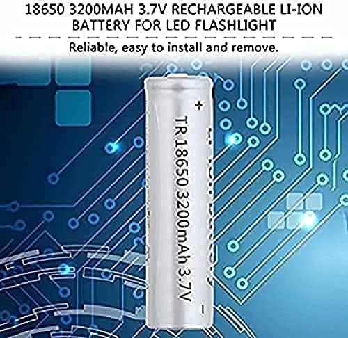 MORBEX 186 50 Акумулаторна Литиево-Йонна батерия с ниско саморазрядом 3,7 ма, 3200 ма, Бутон Батерия с Голям Капацитет за led Фенерче,