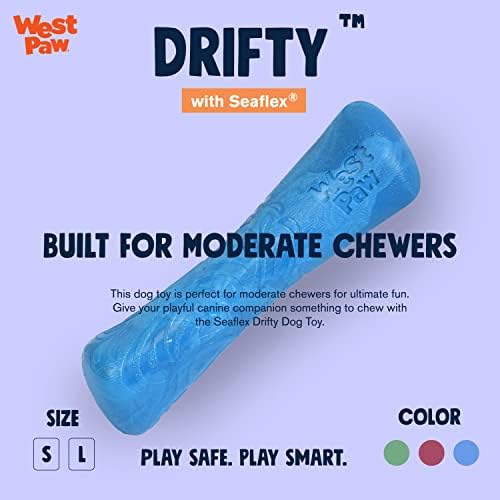 Играчка за кучета WEST PAW Seaflex Drifty – Играчки за кучета, които могат да се перат в машина за умерен дъвчене – Екологично чисти