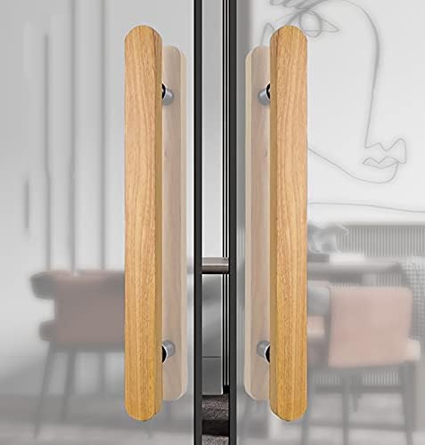 Дървени Дръжки за интериорни хамбара, Голяма Врата дръжка за входна врата /Плъзгаща се врата, брава за входната врата, за тежки условия