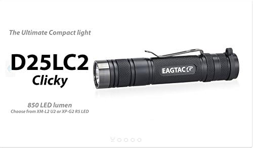 EagleTac D25LC2 Led Фенер CREE XM-L2 U2 капацитет 850 Лумена, черен