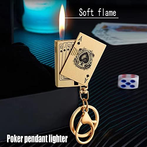 Бутановая запалка Fecvery, Запалка за покер, за Еднократна употреба, Газ бутан, Запалка с мек огън, Метален ръжен, Страхотен дизайн, с