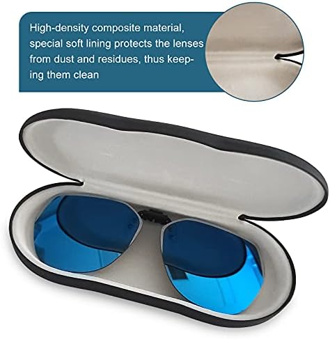 Калъф за очила с цип UpaClaire, Тънък, Твърд Корпус, ультралегкая Кутия За Съхранение на Плоски слънчеви Очила в Ретро стил, Устойчиви