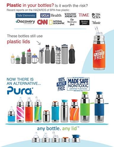 Къса силиконови ръкави за бутилки Pura Кики - Не съдържат пластмаса, здравно качество, нетоксични, сертифицирани MadeSafe | Осигуряват