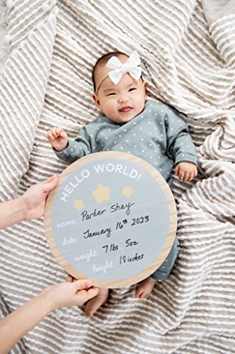 Кейт и Майло, Дървени Подпори за фотосесия на Здравей, свят с маркер в комплекта, Добре дошли бебе, подарък за Новородено,