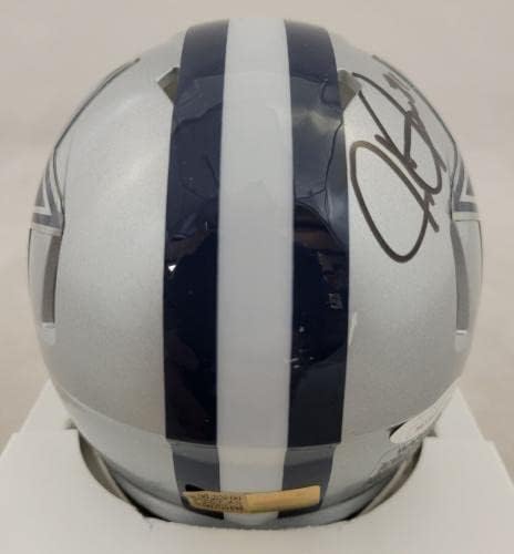 Юлий Джоунс Подписа Високоскоростен мини-каска Далас Каубойс Jsa Coa - Мини-Каски NFL с автограф