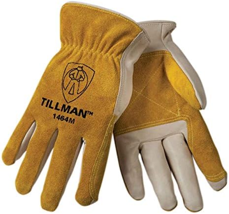Ръкавици за шофьори от телешка кожа по-високо качество на Tillman 1464/Разрязващи - Medium от Tillman,Жълт