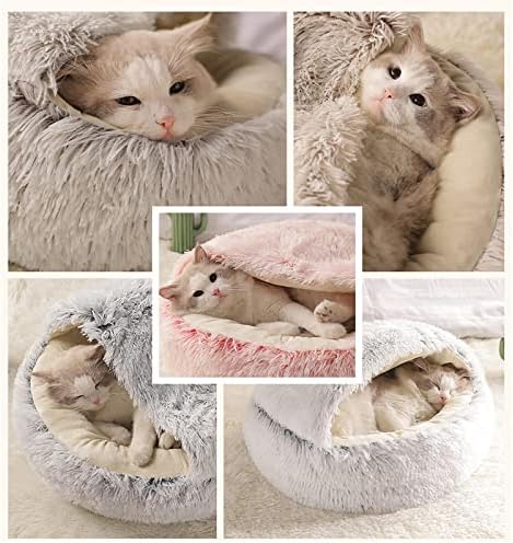 Спален подложка за котки NA, дебели зимни топла подложка за домашни любимци, подложка за кучета, спален мат в есенно-зимната стил, L-Диаметър 65 см
