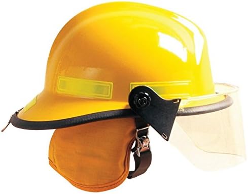 Пожарникар каска MSA 660CXSY Cairns Метро с предпазни очила ESS, стандартна подплата фланела, ухо Nomex, быстросъемным каишка