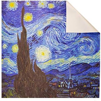 Голяма 11 x 11 Маслени картини на Винсент Ван Гог Звездна нощ, Благородна кърпичка За Почистване на Очила от Микрофибър