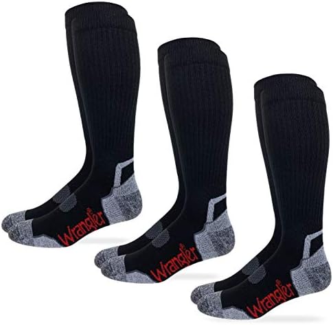 Wrangler Мъжки Ултра-Суха Компресия Високи Чорапи за Обувки 3 Чифта В опаковка