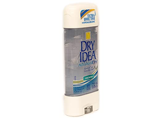 Dry Idea Усъвършенстван Суха гел против изпотяване и Дезодорант без аромат Clear Gel 3 грама (опаковка от 2 броя)