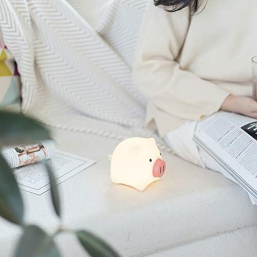 Beaupretty Подаръци за Бебета Led нощна светлина Силиконова Прасе Нощна Лампа USB Акумулаторна батерия нощна светлина с Функция
