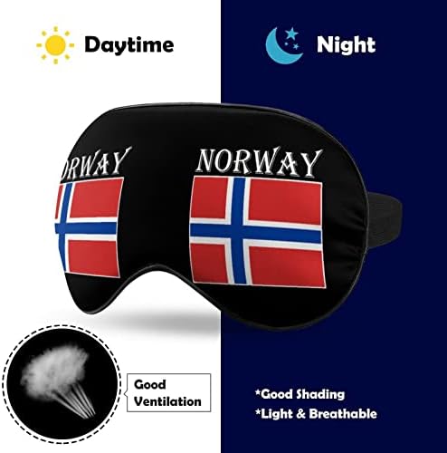 Маска за Очи с Принтом Норвежки Флаг, Светозащитная Маска за Сън с Регулируема Каишка за Пътуване, Замяна на работата по време на Сън