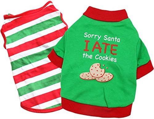 Коледно облекло Ollypet за кучета - Коледен костюм на куче, Топли Меки тениски от памук за домашни любимци - Празнични Тематични коледни