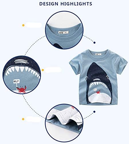 Whteian/ Детска Тениска За малки Момчета, Тениски с Къс Ръкав За Малки Момчета, Детски Памучен Риза, Риза от 12 месеца