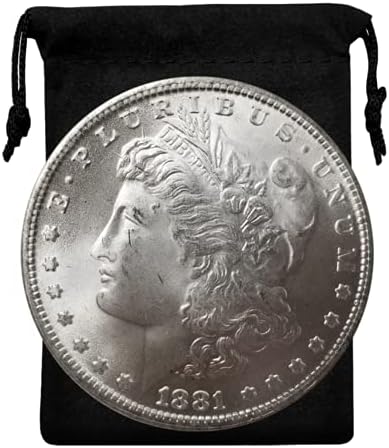 Kocreat 1881CC-КОПИЕ Долара Морган-Сребърна Монета С Медна покритие-Реплика на Стари Оригинални Възпоменателни монети на САЩ,