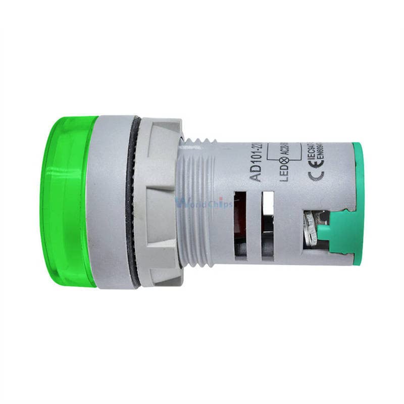 22 ММ Цифрова Led Дисплей Сензор Волтметър Измерване на Напрежение Индикатор Контролна лампа T90 60V AC-500V AC60-500V 0-50А Зелен