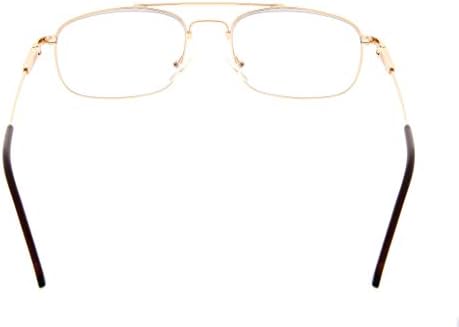 BFOCO Прогресивно Многофокусные Очила за четене за Жени и мъже, Сини Светозащитные Очила с кутия пролетта панти за четене (Златни, 2,25)