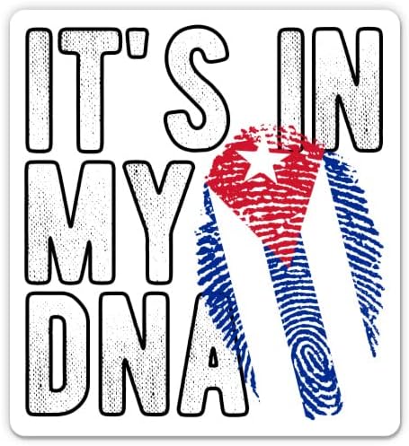 Стикер Cuba It 's in My DNA - 3 Стикер за лаптоп - Водоустойчив Винил за колата, телефон, бутилки с вода - Гордата Кубинската стикер