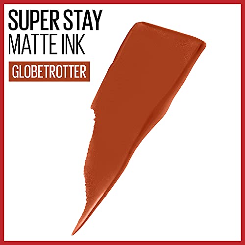 Течна червило на Maybelline Super Stay Matte Ink За грим, Стабилен, удароустойчив цвят, До 16 часа на носенето Движи по целия свят, Кафяво-бежово, 1 брой