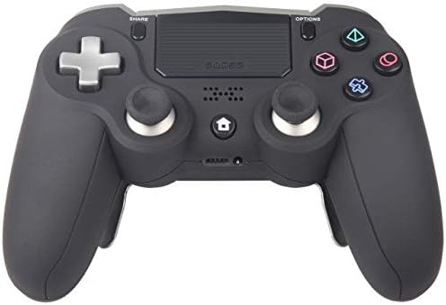 Безжичен контролер на PS4, SADES C100 Професионален Контролер PS4 Bluetooth Геймпад за игри Playstation 4 (Черен)