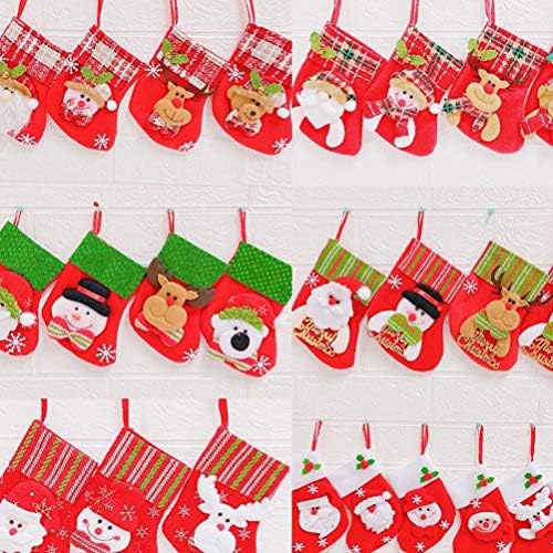 BESPORTBLE 4 бр., Подарък пакет във формата на Чорапи, Чорапи, Бонбони, Окачени торбички за Коледното парти, на Фестивала (Малки