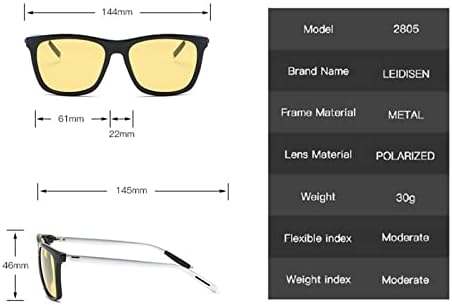 Dexlary Очила за Нощно Виждане За Шофиране С Антирефлексно Покритие UV400 Поляризирани Очила за Мъже, Жени, Колоездене, Риболов, Голф Защитни