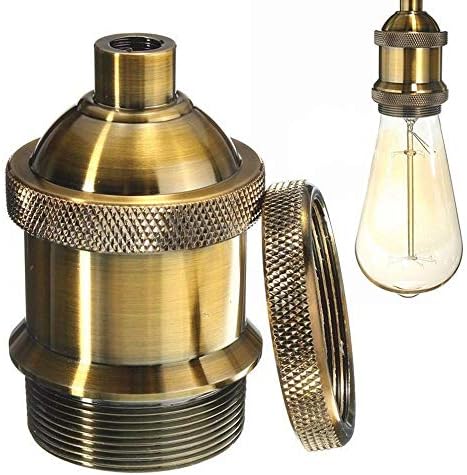Светлинен изход CHDHALTD E27, Ретро Златна окачен на притежателя лампи, Месинг Светлина Гнездо, Държач за лампи за ретро лампа на Едисон,
