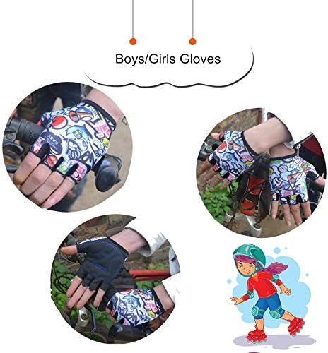 Велосипедни ръкавици VMFTS за деца, Ръкавици за малки момчета и Момичета от 4 до 13 години, Детски ръкавици за ски на неравномерно