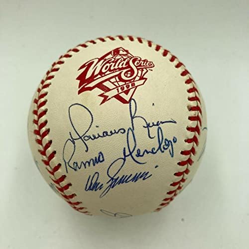 1998 Отбор на Шампионите от Световна серия Ню Йорк Янкис подписа договор с W. S. Baseball с JSA COA - Бейзболни топки с автографи